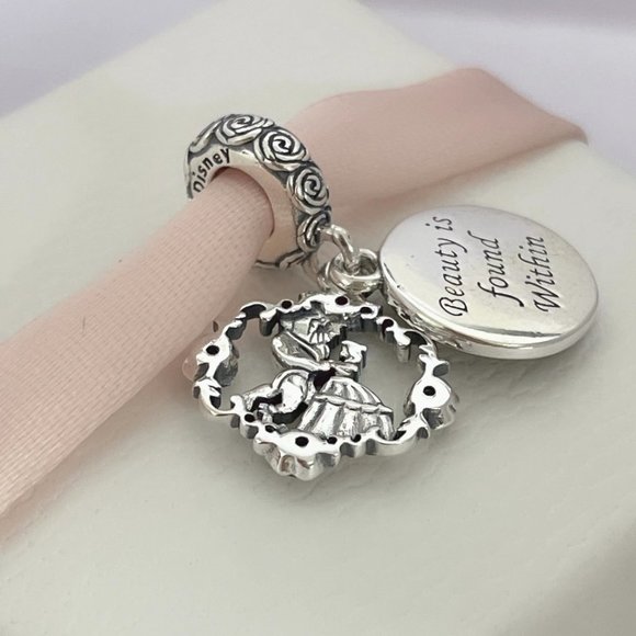 Pandora Disney Beauty and the Beast Dancing Dangle Charm - Picture 6 of 7
